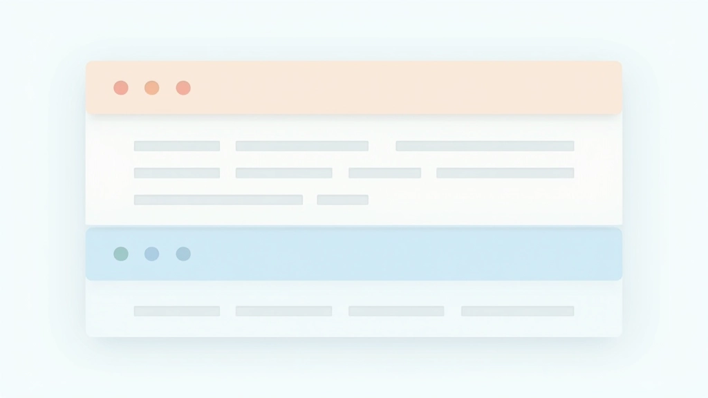 Hierarchie-Diagramm mit drei verschachtelten Ebenen in verschiedenen Farben und Einrückungstiefen